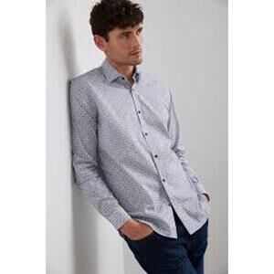 Tristan Men's Multicolor Dress Shirt - Size M